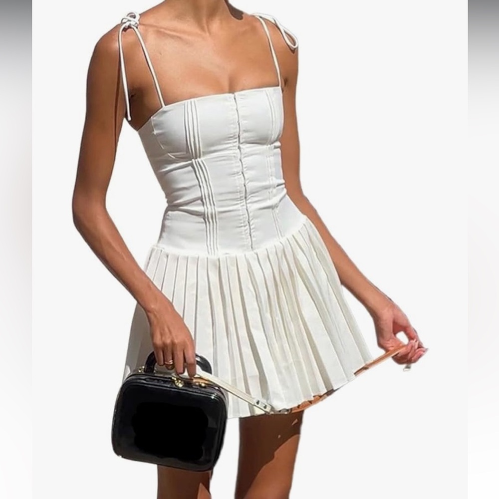 White corset mini dress